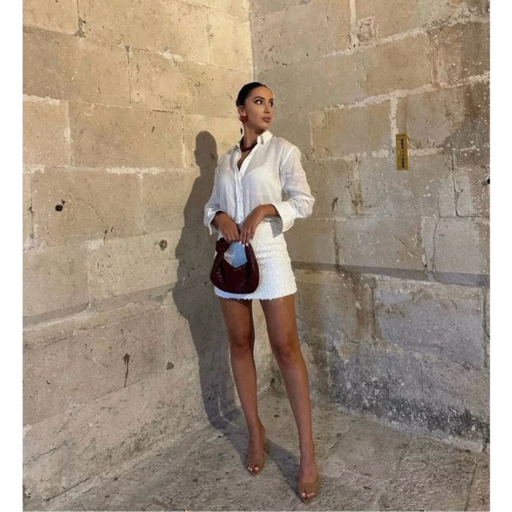 ZARA Sequin Mini Skirt ZW 2024 Collection